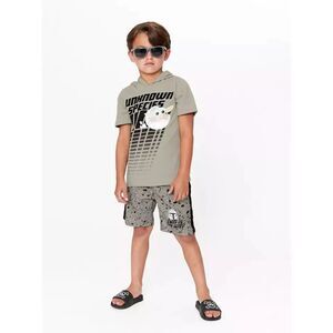 B2 Mandalorian Star Wars Boys Size 7 Hooded Shirt with Shorts Outfit 072124